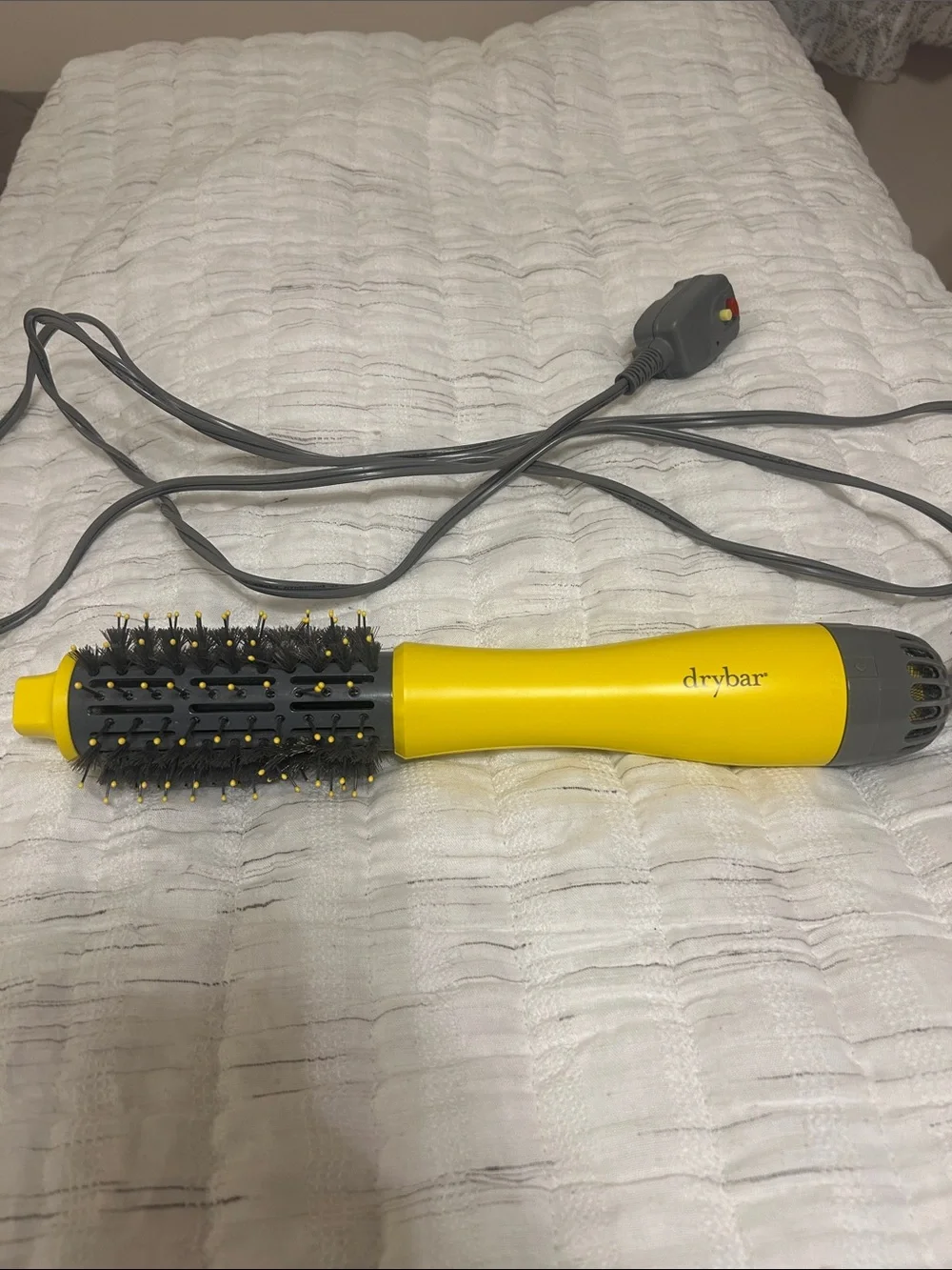 Drybar Yellow Round Hot Brush with Gray Accents
